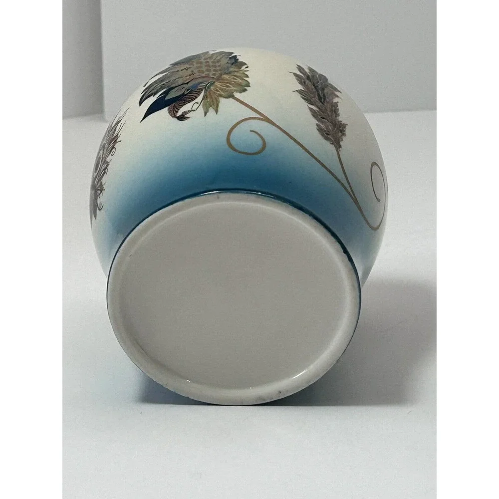 Feathered Flowers Sugar‎ Jar With Cover